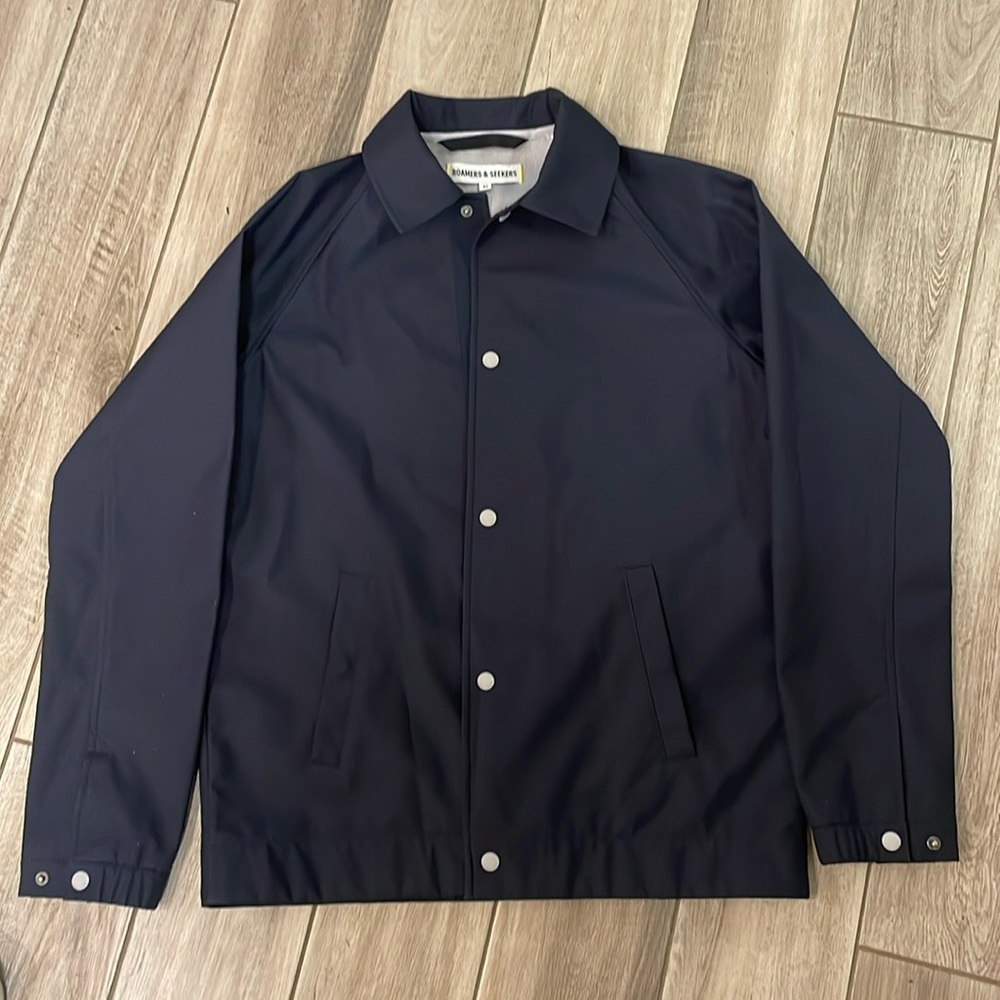 Roamers and Seekers Rain Jacket Dark Blue Medium